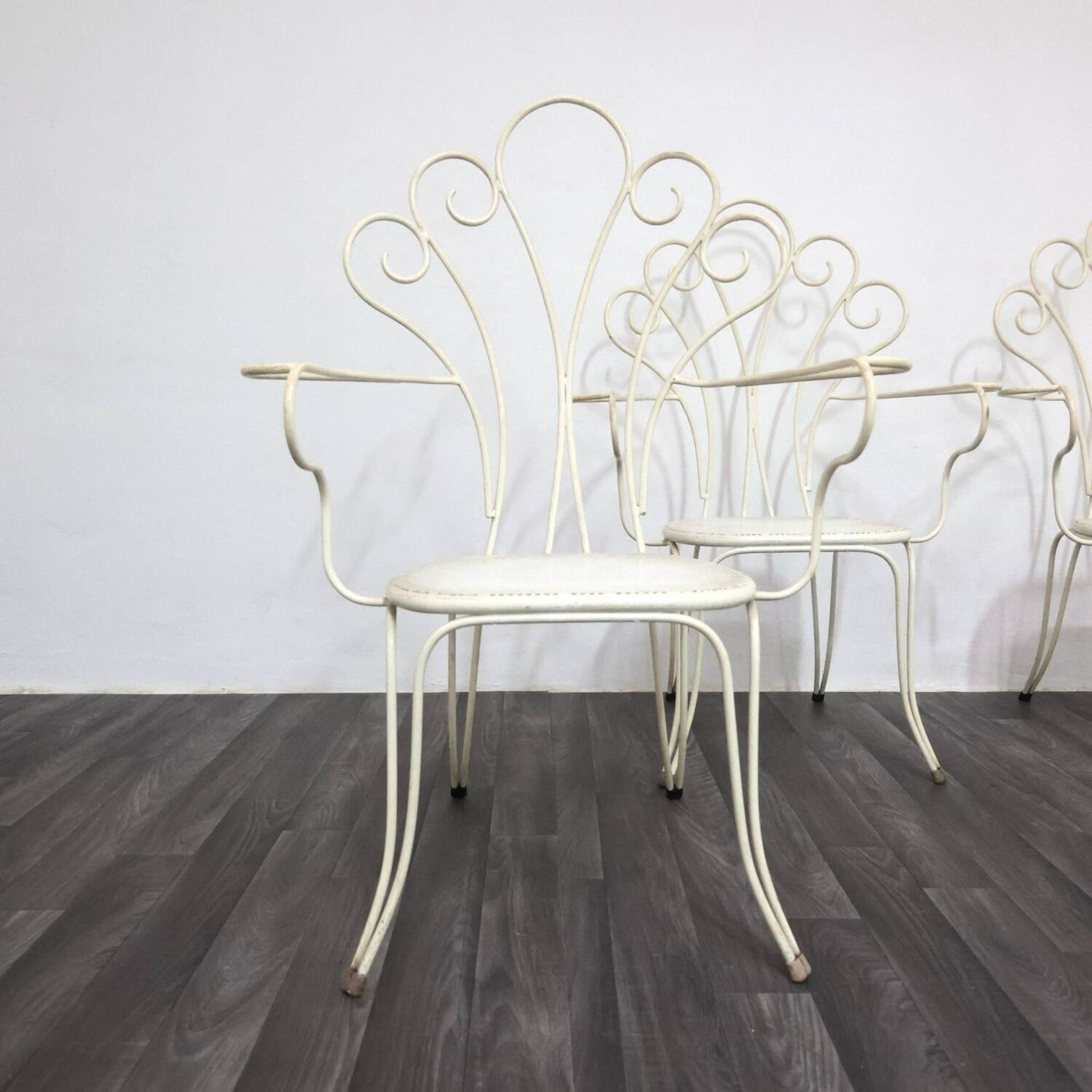 Lio Carminati Sedie Da Giardino 4 Pz Design Anni 50 Modernariato