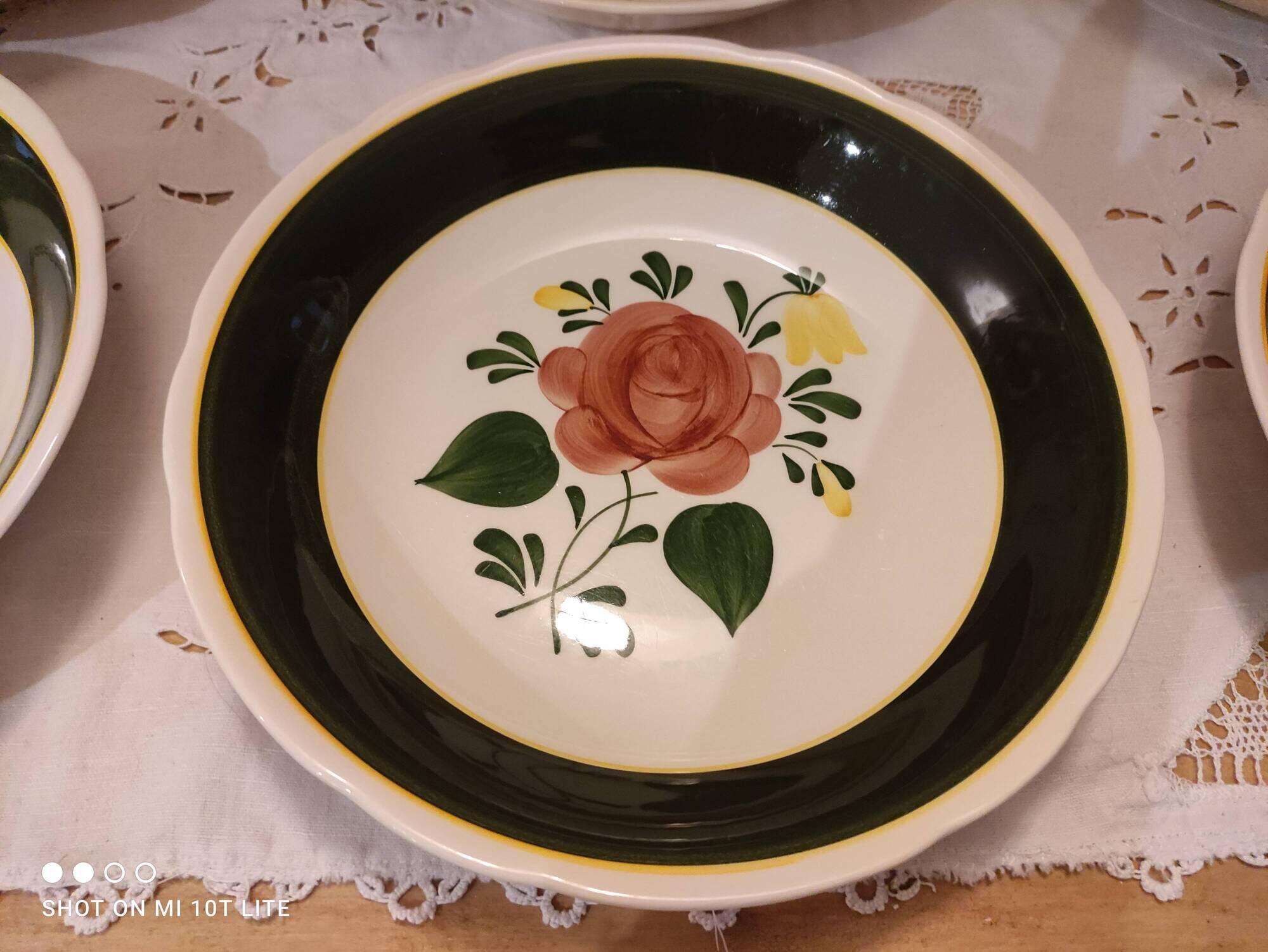 Set of 6 hollow plates Villeroy and Boch model Bauernblume