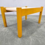 Mid Century Beech Plant Stands with Umakart Tops, 1970s Set