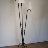 Tripod floor lamp in tubular metal - 1950s