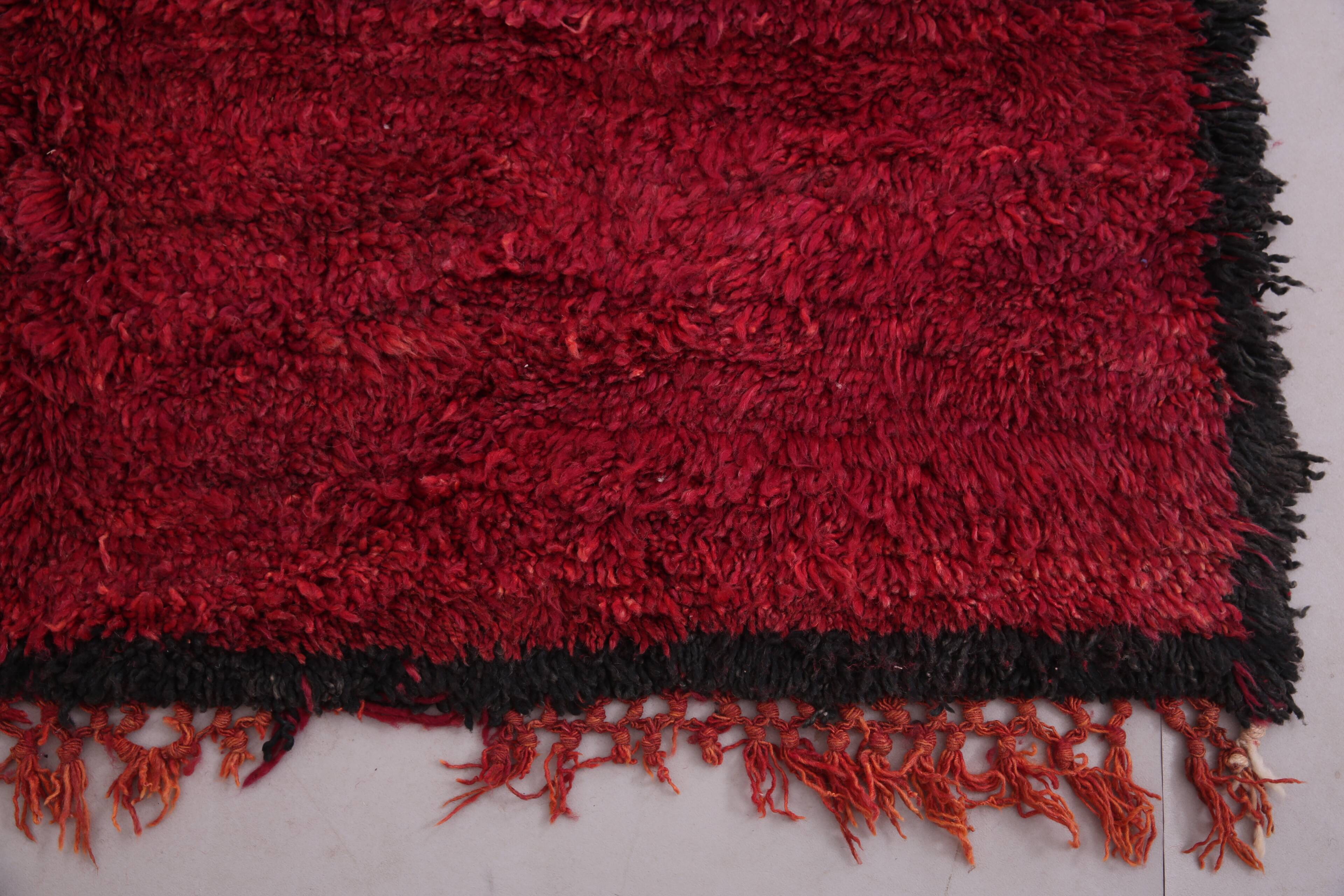 Tapis marocain vintage en laine berbère fait main
