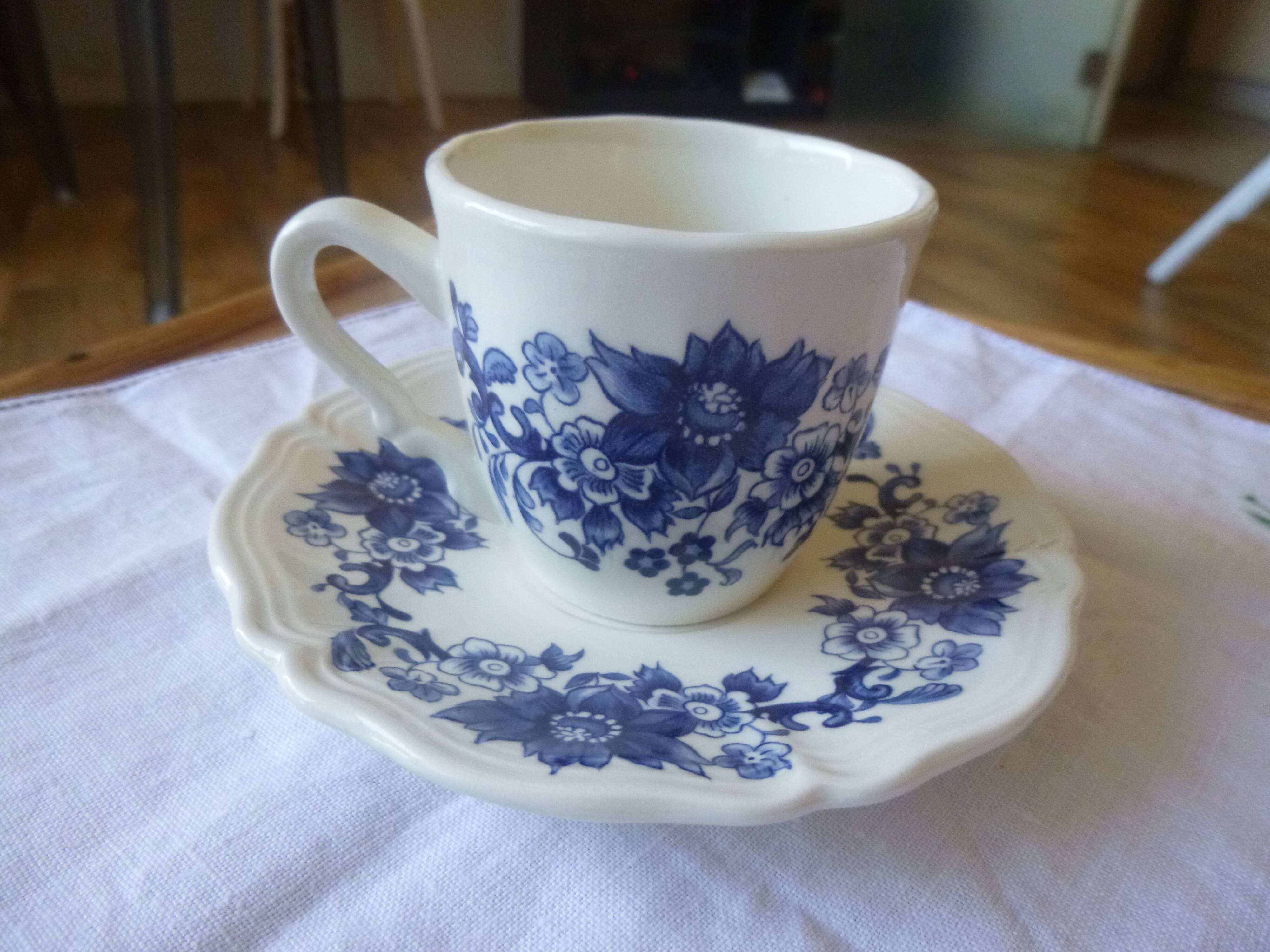 Sarreguemines BP coffee cup and saucer