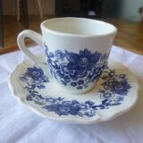 Tasse à café et soucoupe Sarreguemines BP