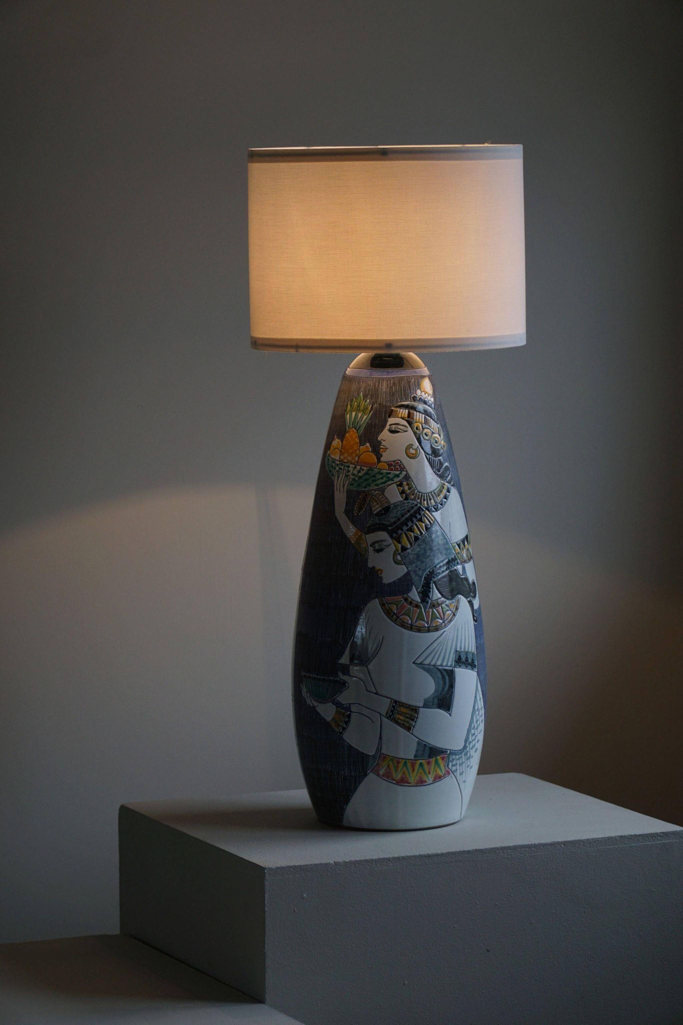 Marian Zawadzki "Oryx" Floor Lamp Unique, Tilgmans Ceramic, Sweden, Dated 1963