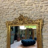 Sublime gilded pediment mirror with gold leaf 161cm