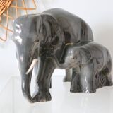 Ceramic elephant and baby elephant