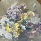 Ancient painting, still life with flowers, 20th century by Georges Ritleng (1875-1972)