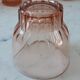 Set of 10 art deco pink glass wine/water glasses