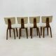 Set of 4 Dutch design by Cor Alons plywood dining chairs , 1960s