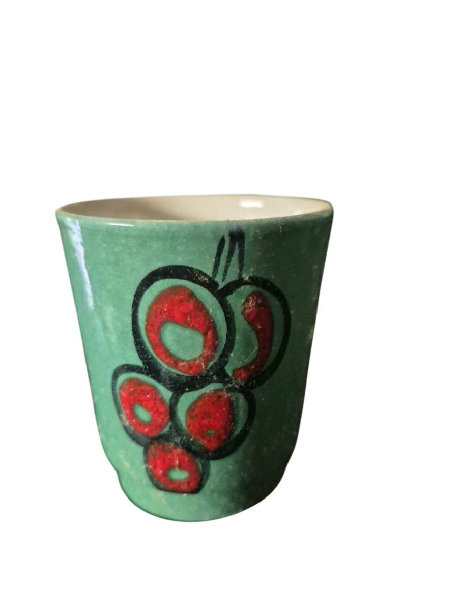 pot + enamelled ceramic sangria glasses