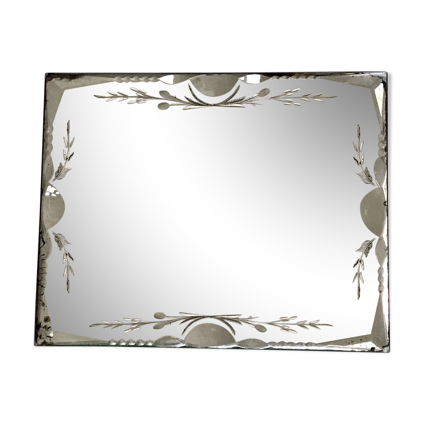 Mirror beveled and serious vintage 30 X 24cm