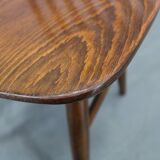 Pair of Drevounia solid beech and plywood veneer chairs, Czechoslovakia, 1970s