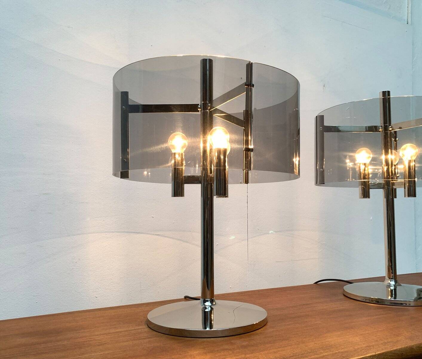 Lampes de table Space Age du milieu du siècle, années 1970, lot de 2