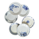 6 old mismatched earthenware dinner plates