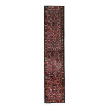 Tapis couloir oriental vintage Herati en laine, tissé à la main, 87 x 420.
