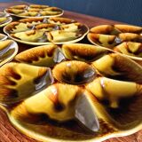 Set of 6 Gien oyster or shellfish plates