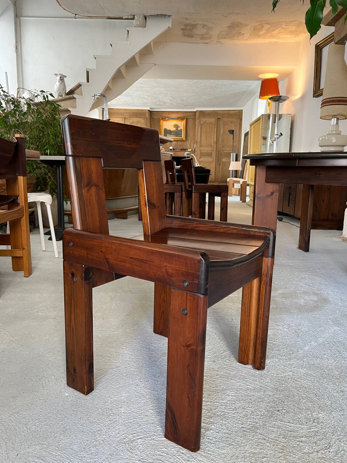 Silvio Coppola Table and 4 Chairs Set 1970