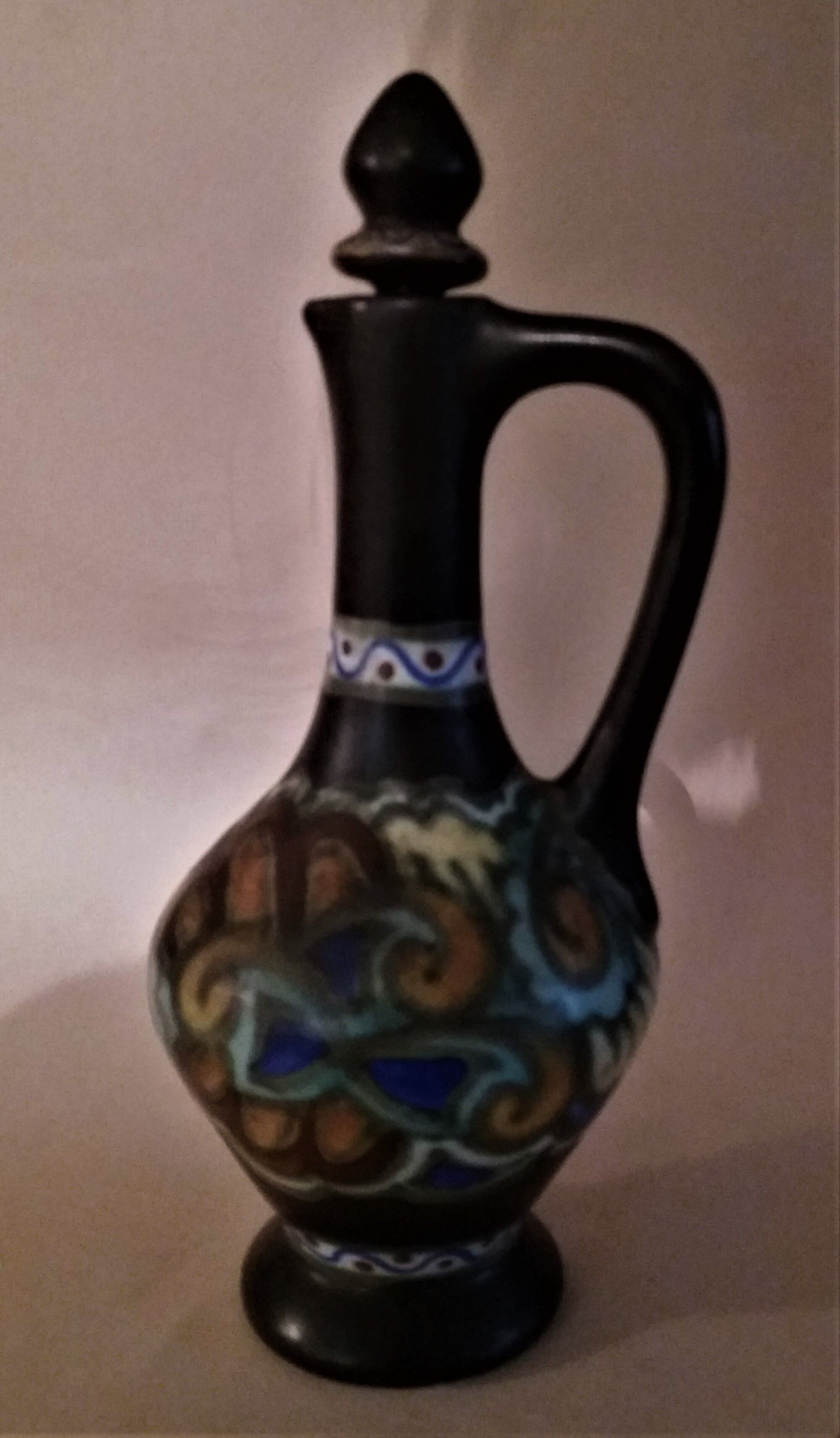 Ceramic carafe Gouda Bergen Holland art deco