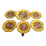 5 assiettes Longwy et un plat