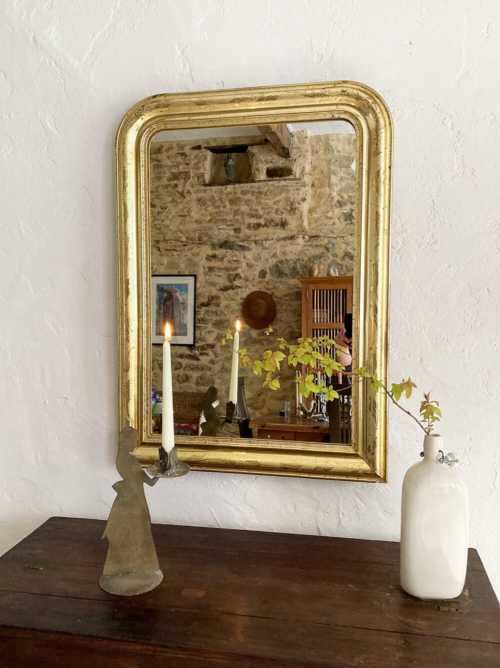 Louis-Philippe style gilded mirror