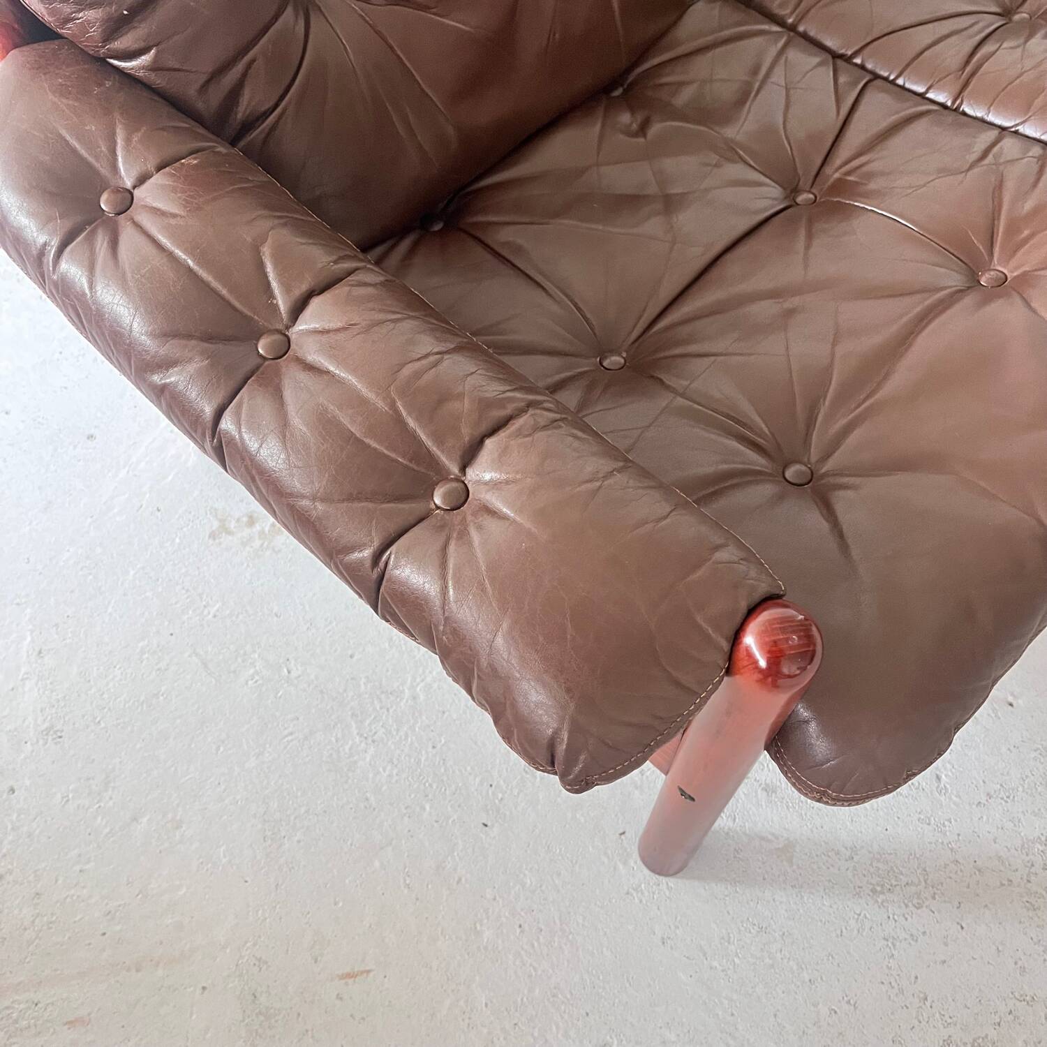 Three Seater Leather Sofa, 1970’s Sweden