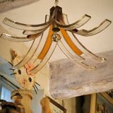 Glass paste chandelier circa 1970