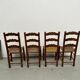 Rustic handcrafted oak chairs 1900