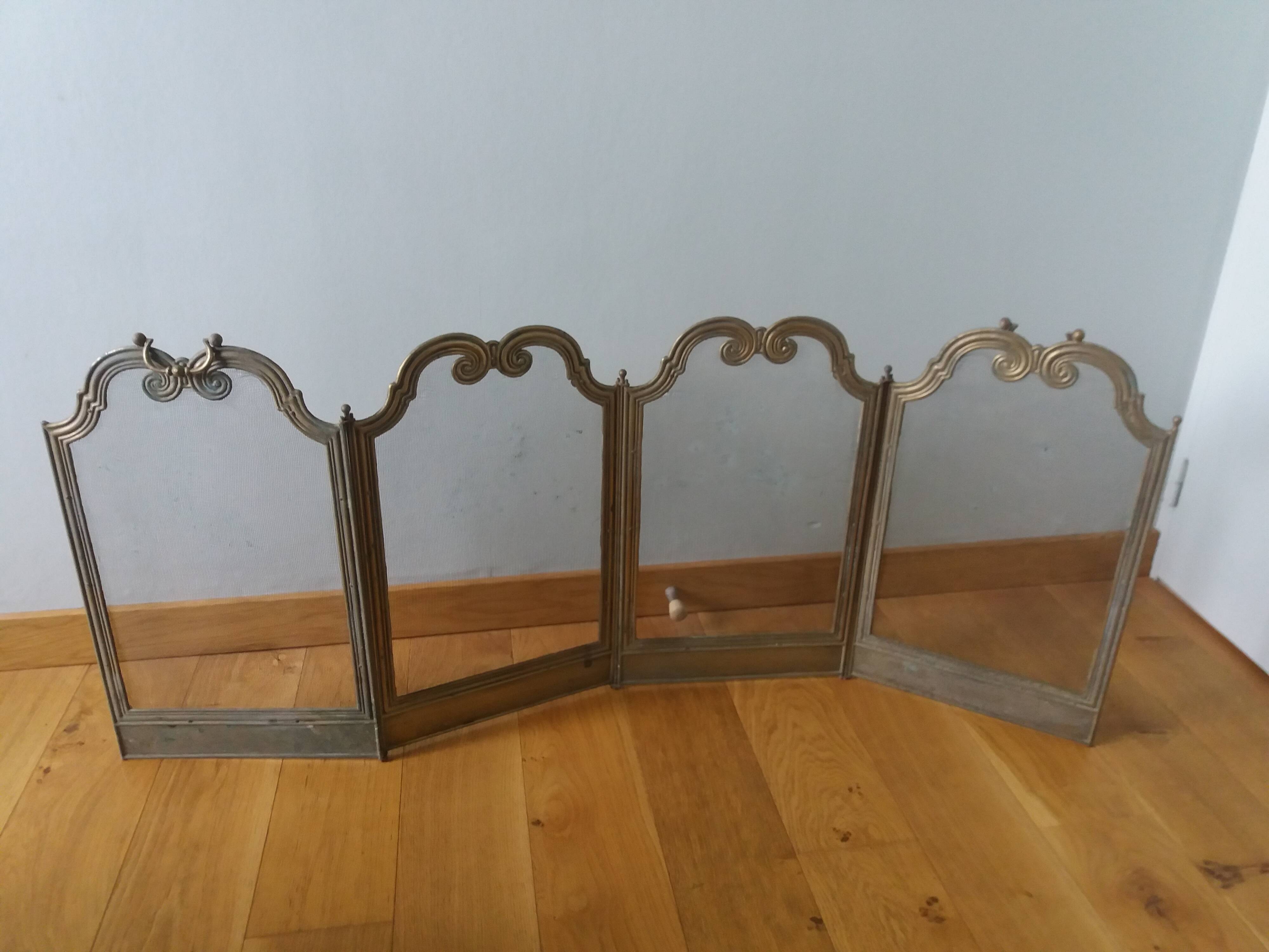 Fire screen fireplace screen 4 leaves