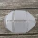 Art Deco lamp globe in frosted glass shapes ovoide geometric patterns