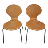 Pair of Vintage Wooden Chairs