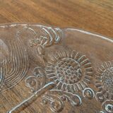 Vintage Swedish glass plate Doran by Goran Warff for Kosta Boda