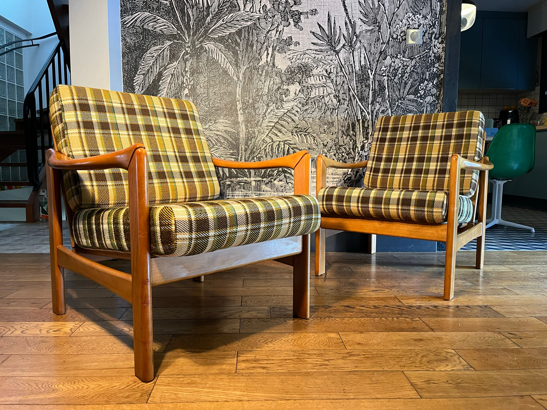 Pair of Scandinavian armchairs