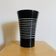 Vintage black Scheurich vase with graphic design – West Germany – 70s/80s