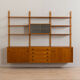 Vintage danish modular teak bookcase 1970s