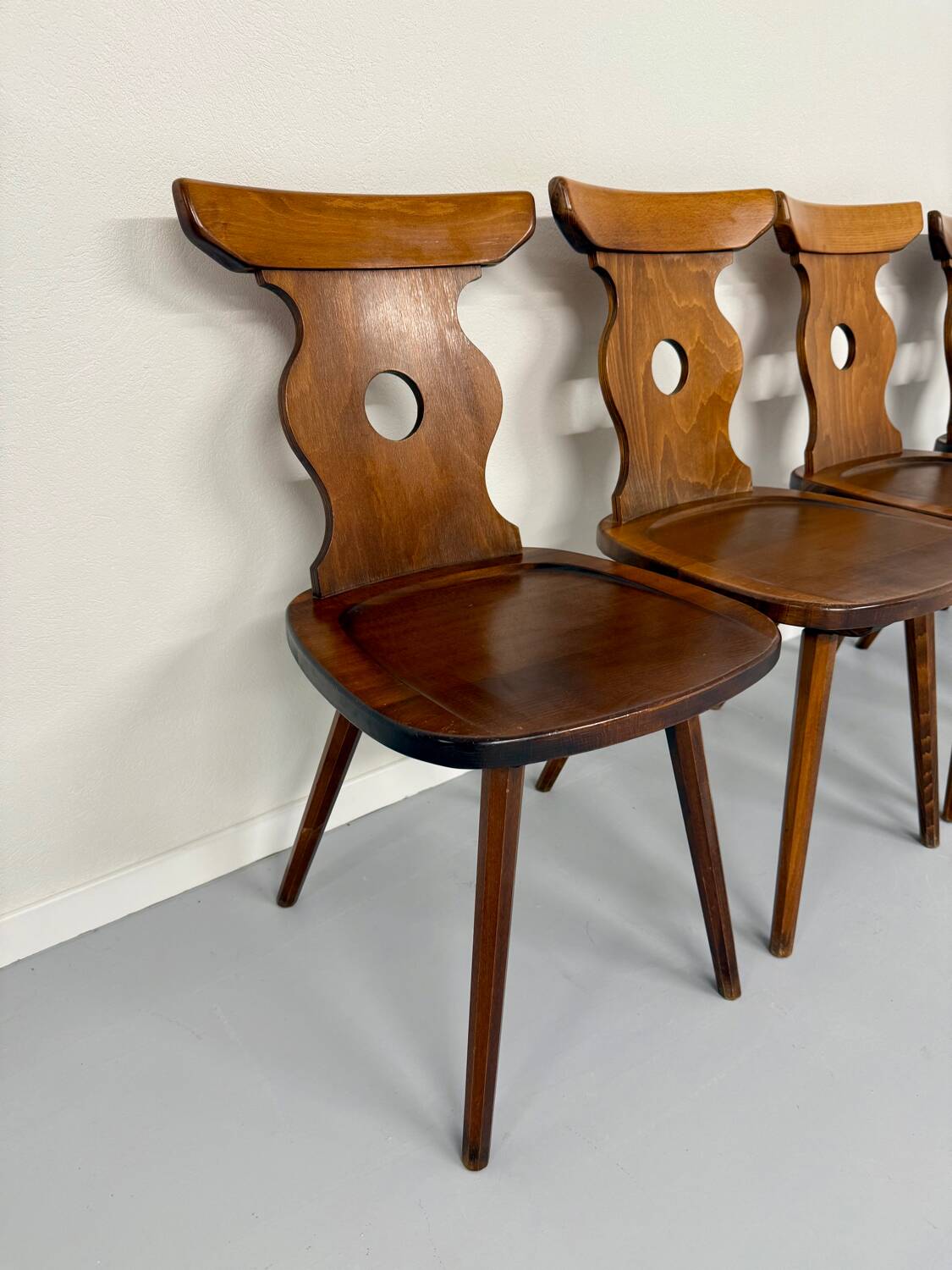 6 vintage 60s bistro-look dining chairs