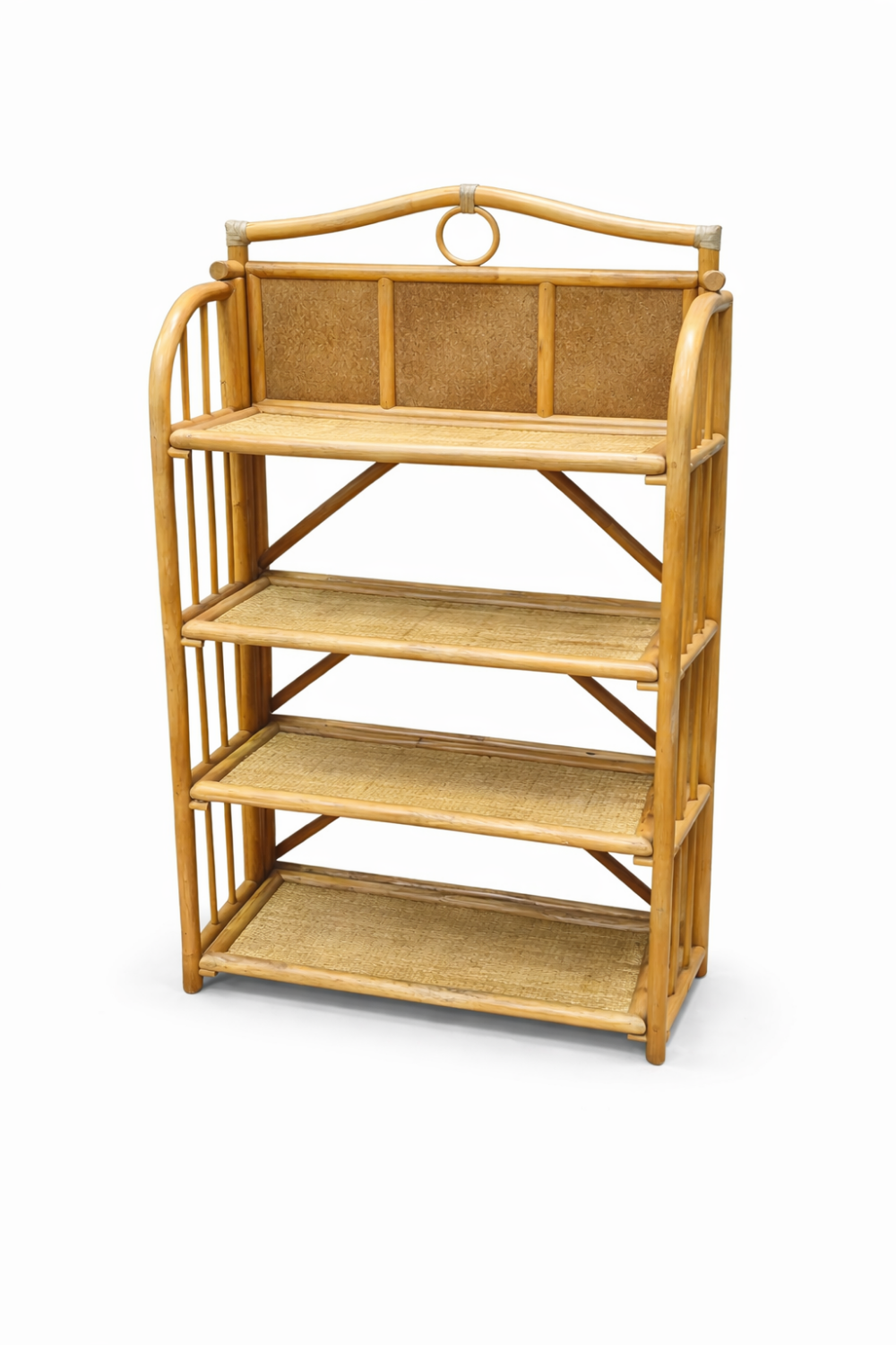 Vintage bamboo shelf – Handmade – Removable trays