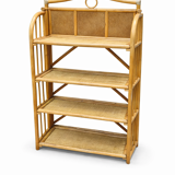 Vintage bamboo shelf – Handmade – Removable trays