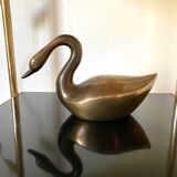 Vintage brass swan