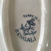 Ensemble 4 terres de fer anciennes – décors naturalistes – vers 1890-1910