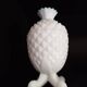 Bonbonnière, pineapple sugar bowl in white opaline.