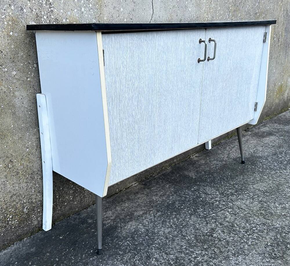 Paire de tables de nuit bois, vintage, années 60