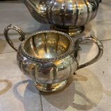 Silver metal tea and coffee set