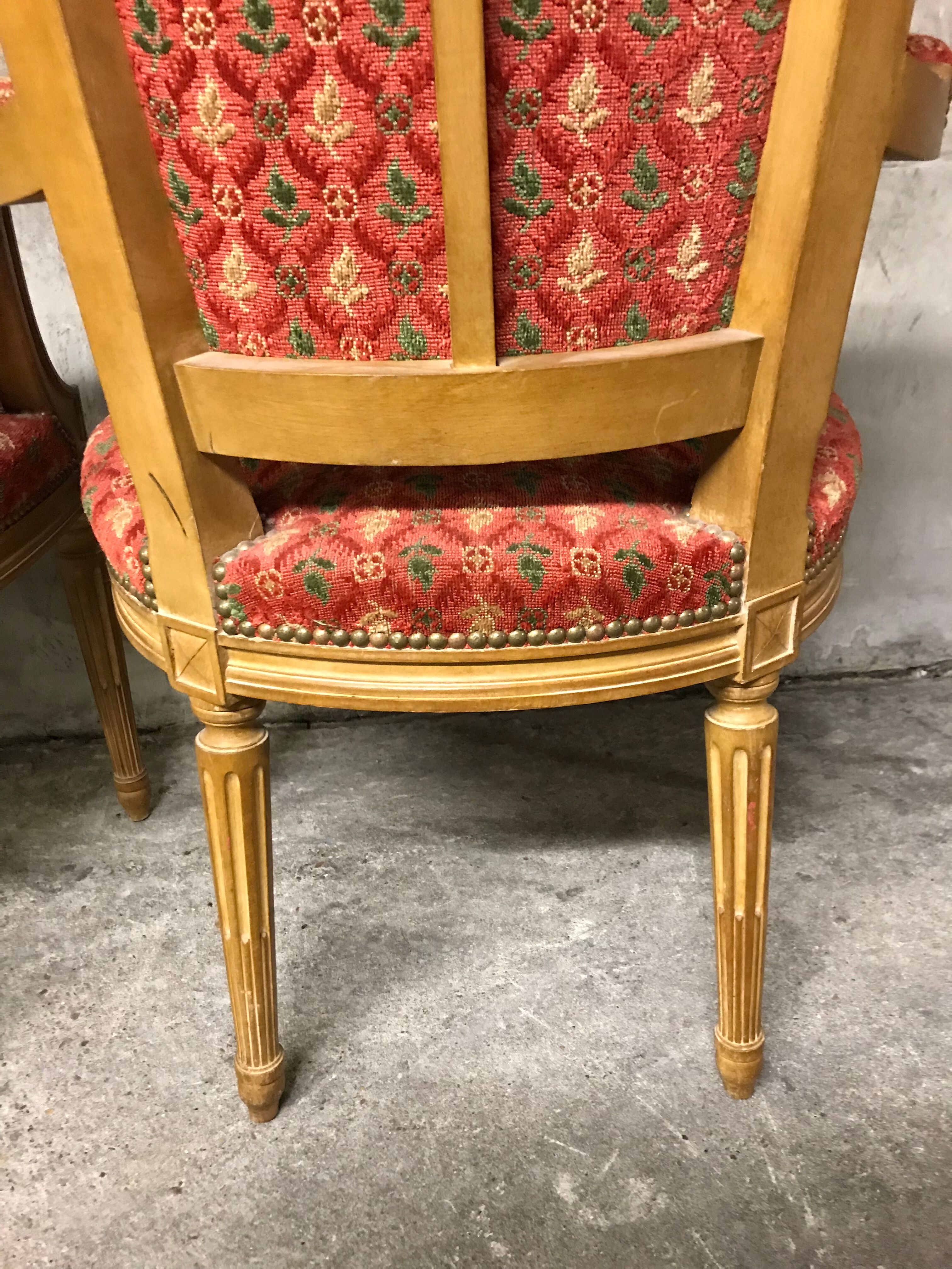 Pair of armchairs Louis XVI