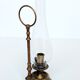Victorian style chandelier, Brass candle holder with glass globe