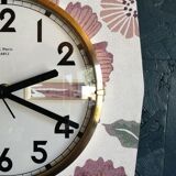 Vintage clock formica silent wall clock "BC Paris Quartz"