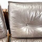 1980s Modular Leather Sofa by TON, Czechoslovakia