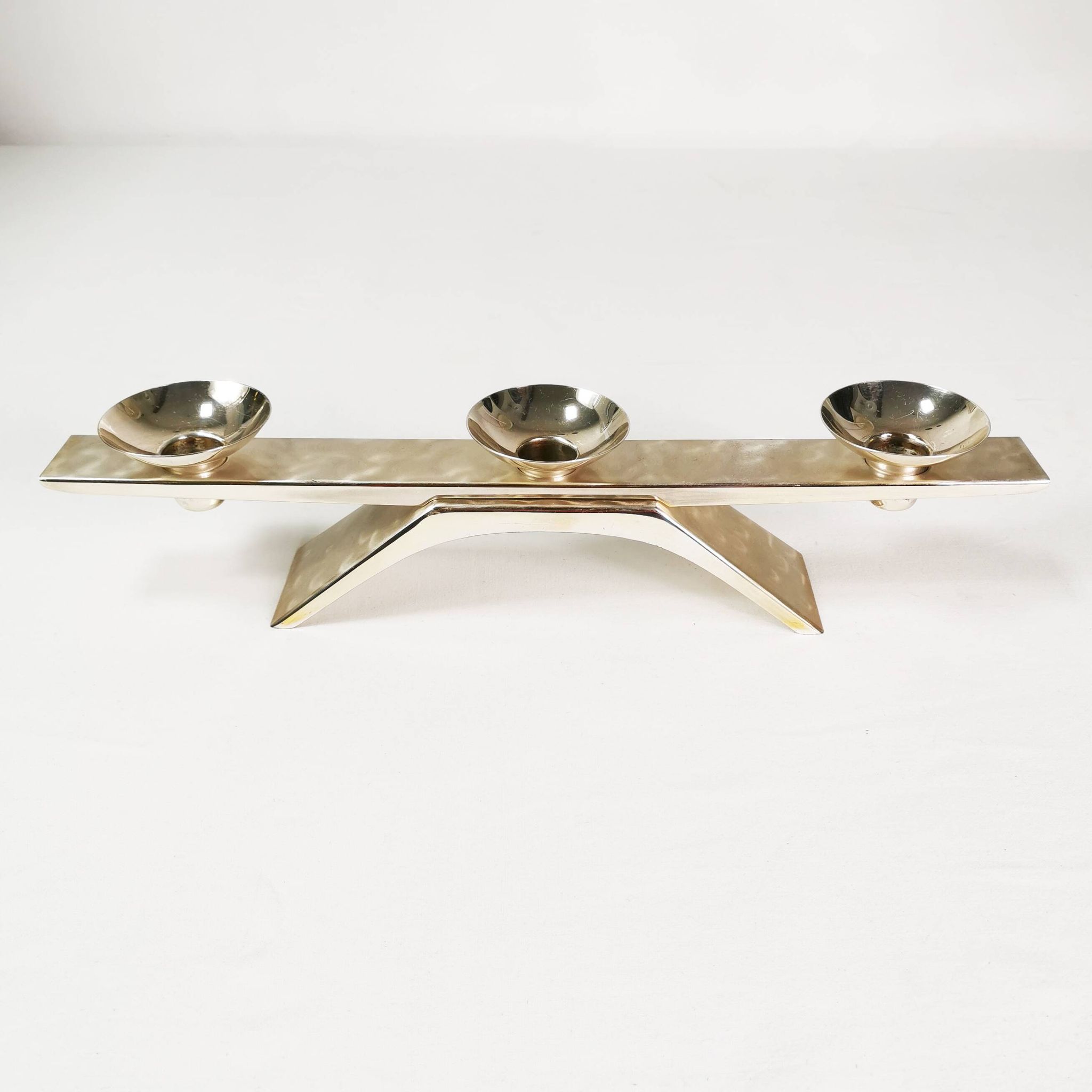 Mid Century Candlestick, WMF, designed by Kurt Radke, 1960s.