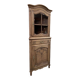 Bleached Oak Corner Display Cabinet – French 2-Piece Cabinet