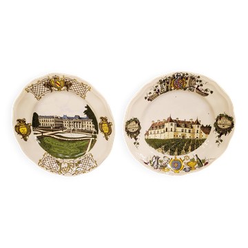 2 superb Lunéville earthenware plates