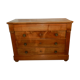 Empire style chest of drawers in blond walnut